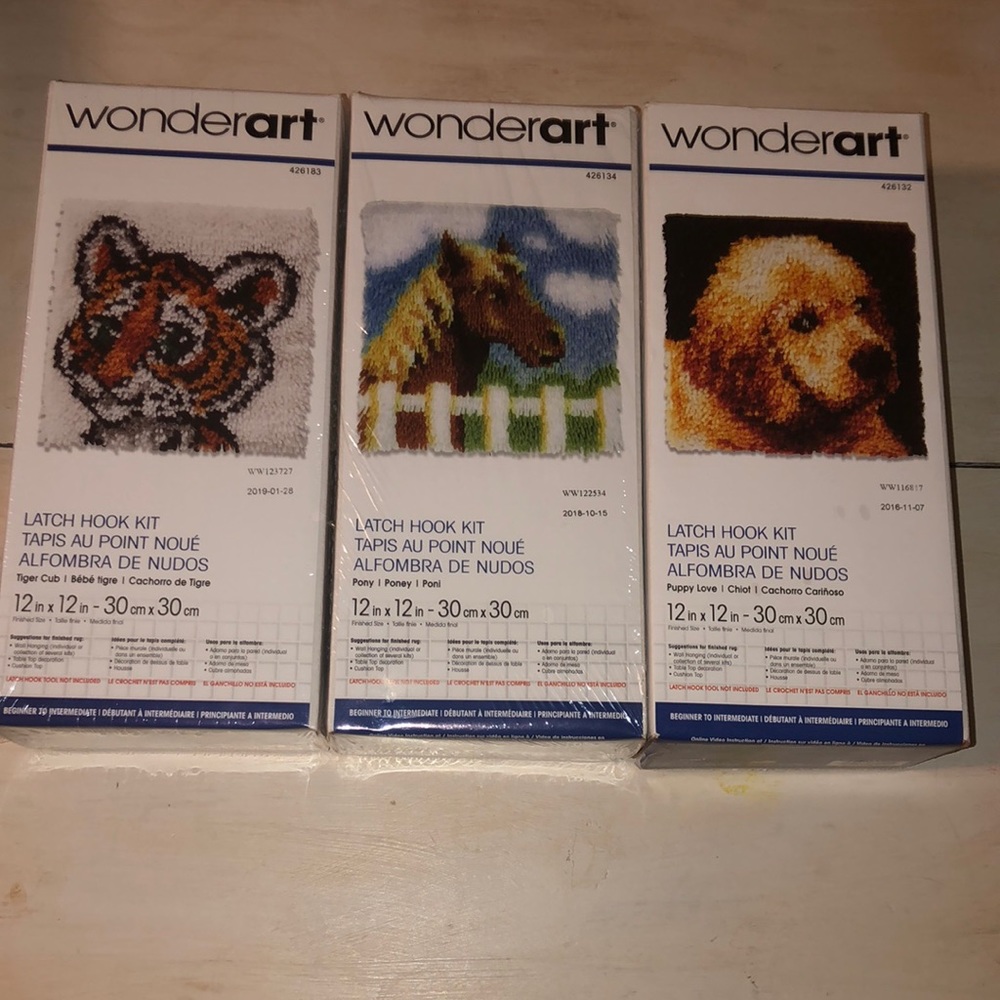 Wonder art latch hook kits